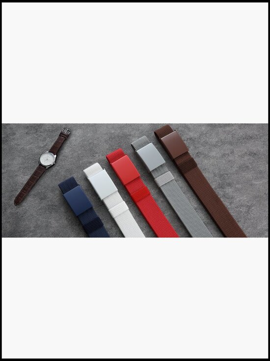Canvas Web Belt with Stretch Flexibility, Adjustable Cut to Fit main image 5